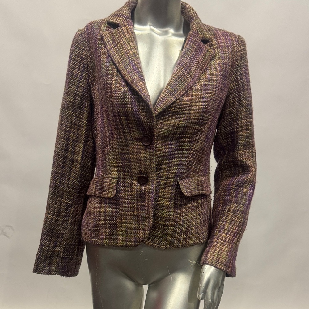 💚 New York & Company Multicolor Plaid Blazer